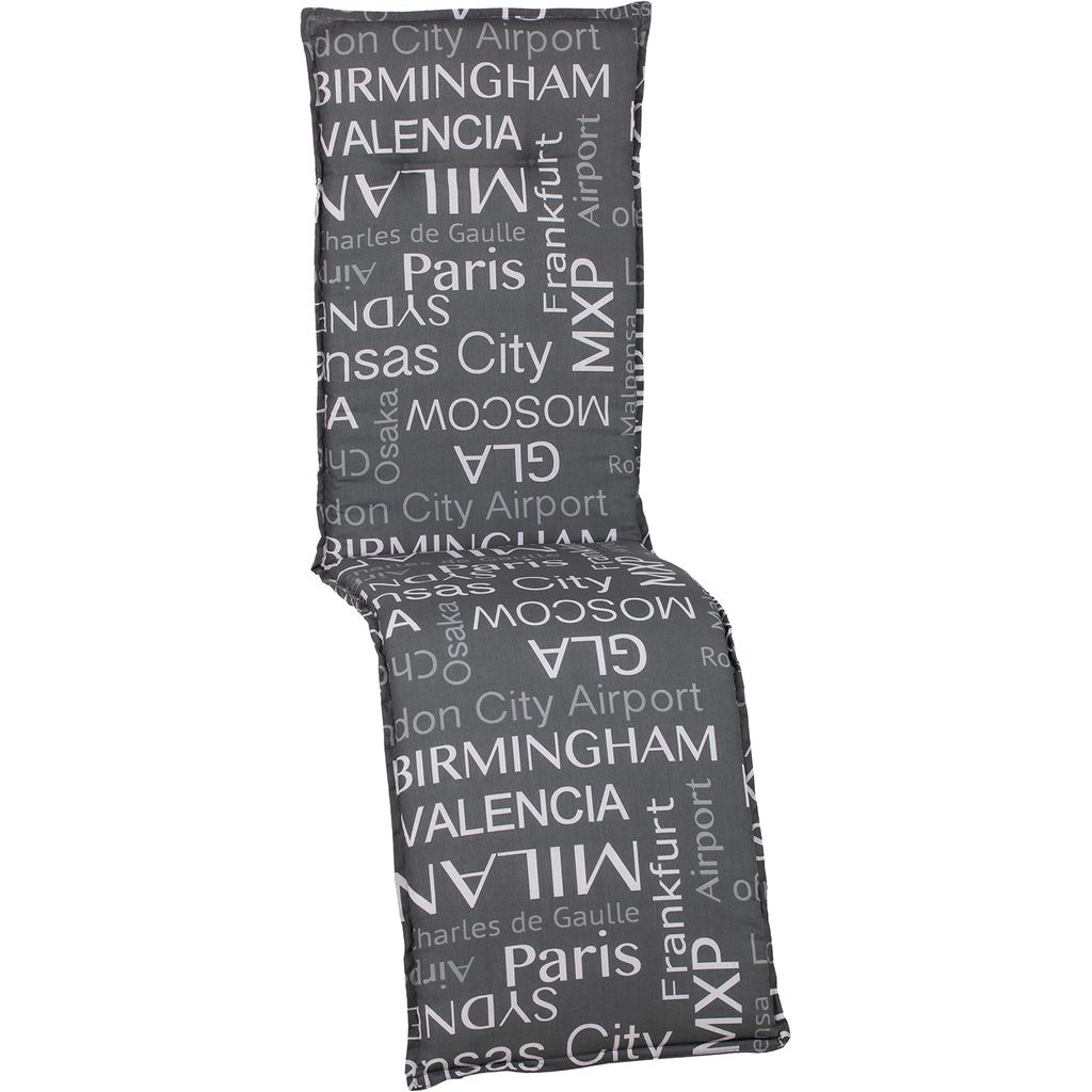 NYVI Auflage Barcelona für Relaxliegen / Relaxstühle 171x50 cm Städtenamen - Liegenauflage mit Komfortschaumkern und Bezug - Sitzpolster für Ga...