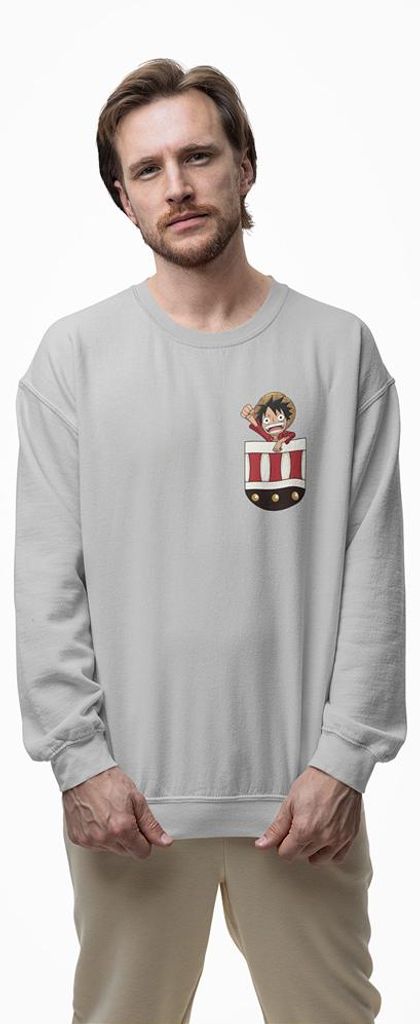 D&B Design Uni Pullover SWMO00088 OnePeace HellGrau-Größe 3XL
