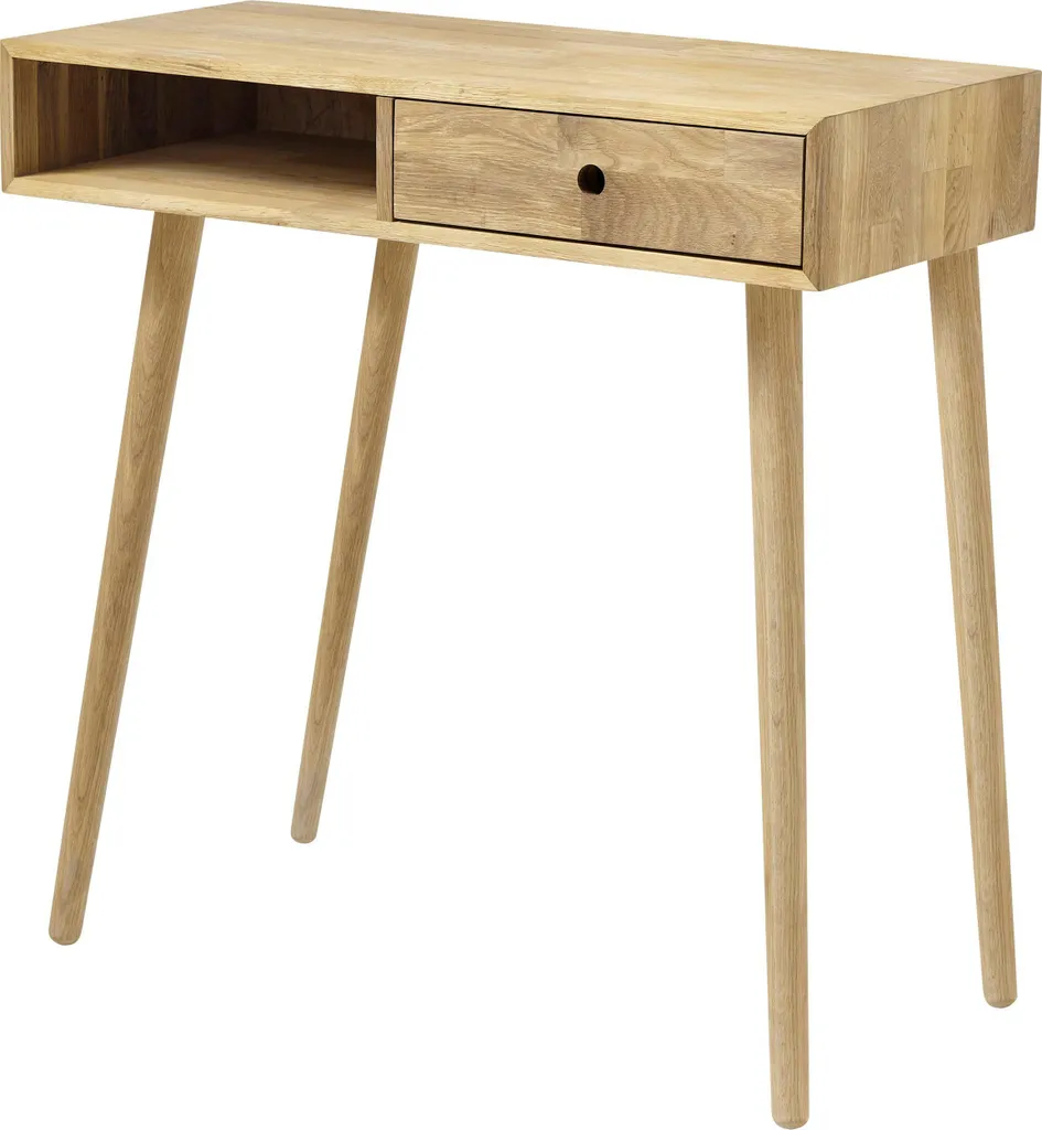 Console en chêne massif huilé Anacortes, meuble d'appoint chic