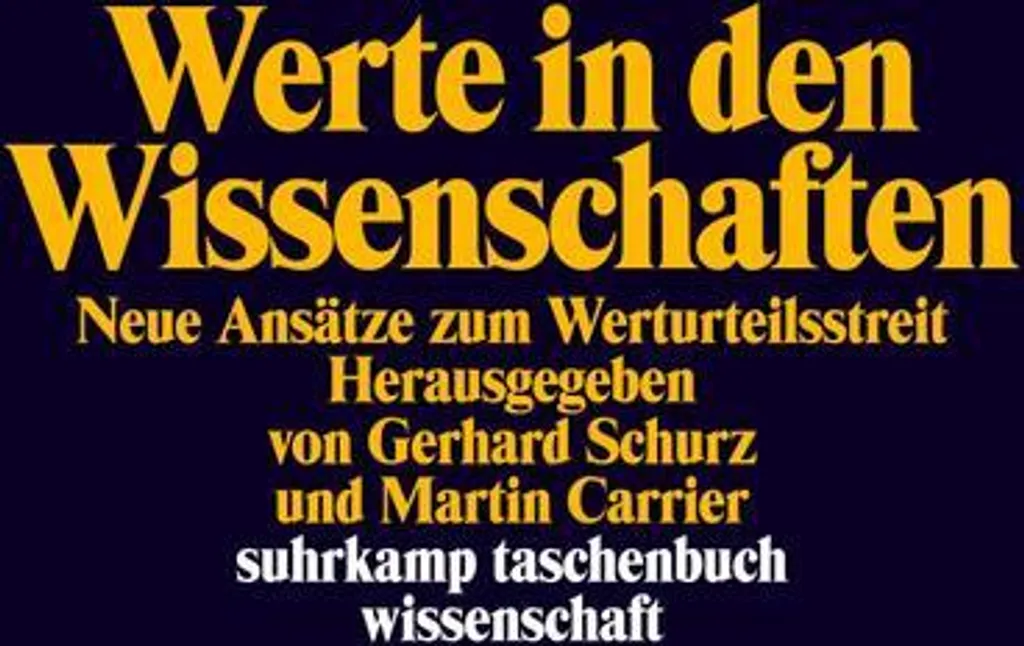 Comprendre les biais scientifiques avec Werte in den Wissenschaften livre