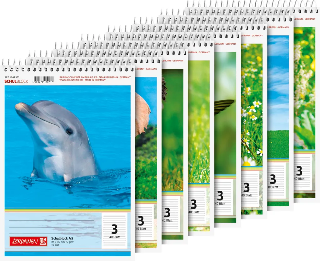 Bloc scolaire A5 14 lignes Linéature 3 BRUNNEN pour un apprentissage idéal