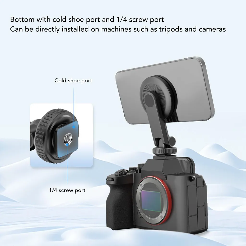 Supporto Magnetico MagSafe per Treppiede e Fotocamera - Cold Shoe 1/4