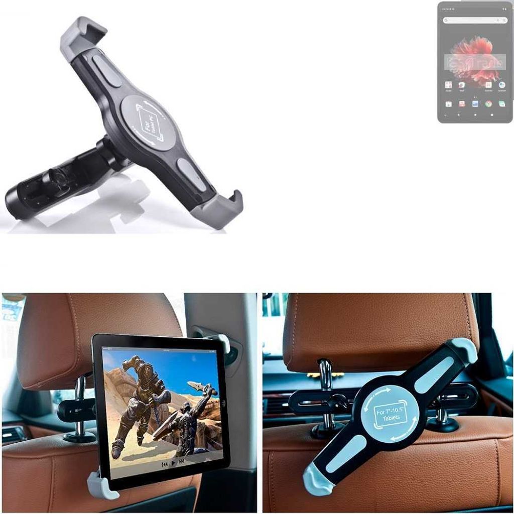 K-S-Trade Tablethalterung kompatibel mit Alldocube iPlay 50 mini KFZ Kopfstützen Halterung 360° Auto Sitzhalterung Headrest Holder Halter Tablet PC