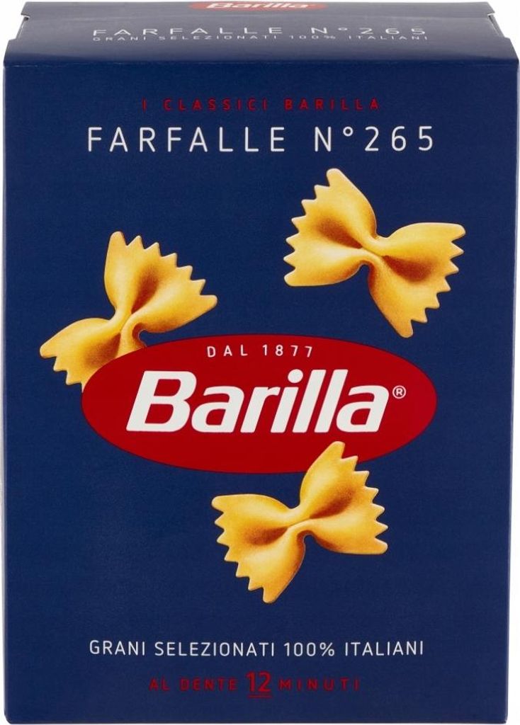 Barilla Farfalle Nr. 265, Farfalle, Kurze Nudeln, 500 g, 12 Produktbild 
