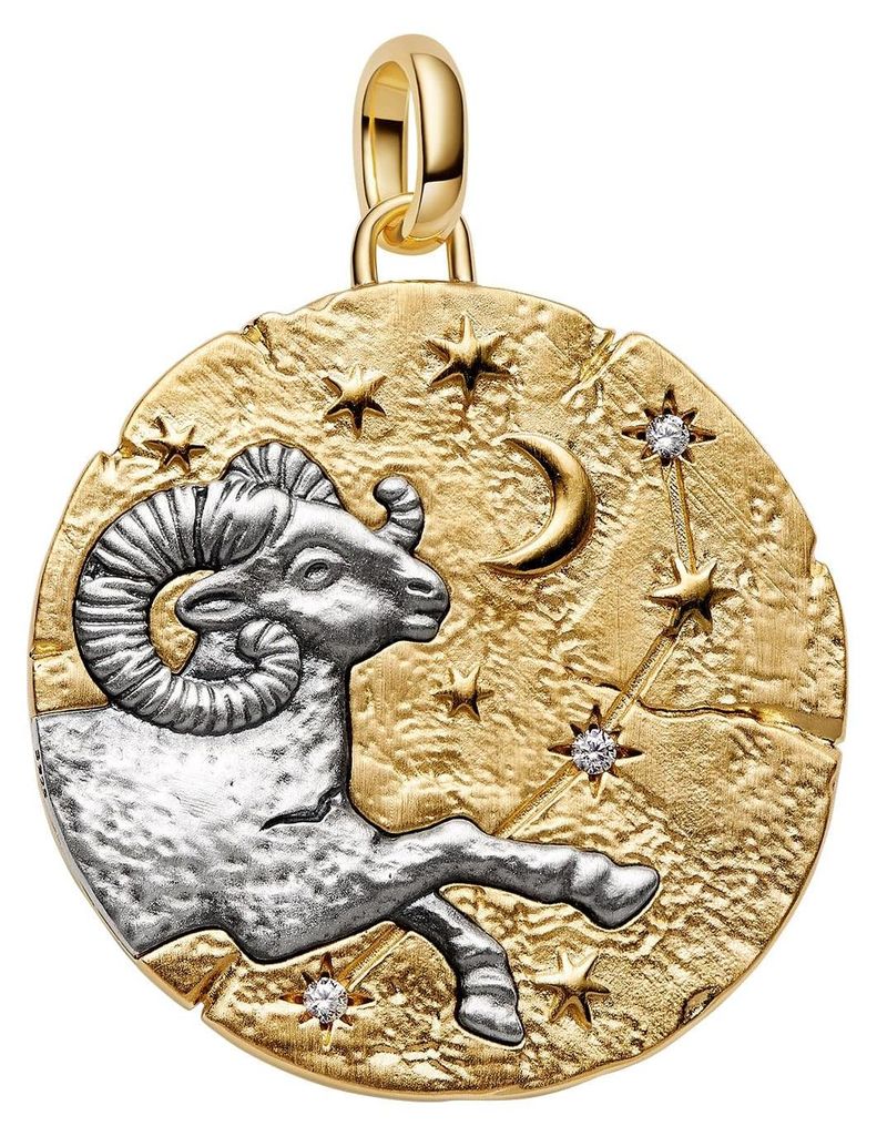 PANDORA Aries Zodiac Oversized Medallion 764997C01 Charm Produktbild 