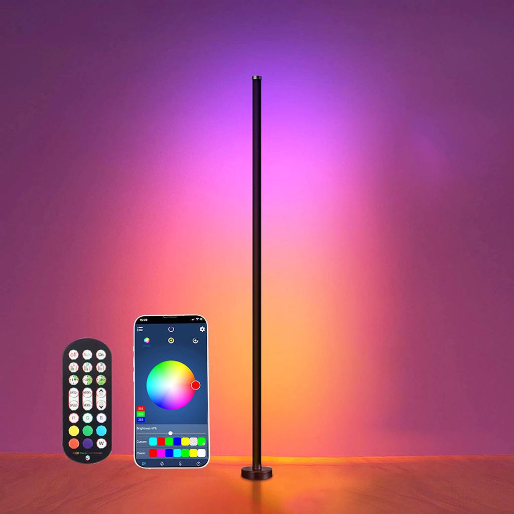 Smart LED Stehlampe Wohnzimmer 120CM RGB Ecken Lampe Produktbild 