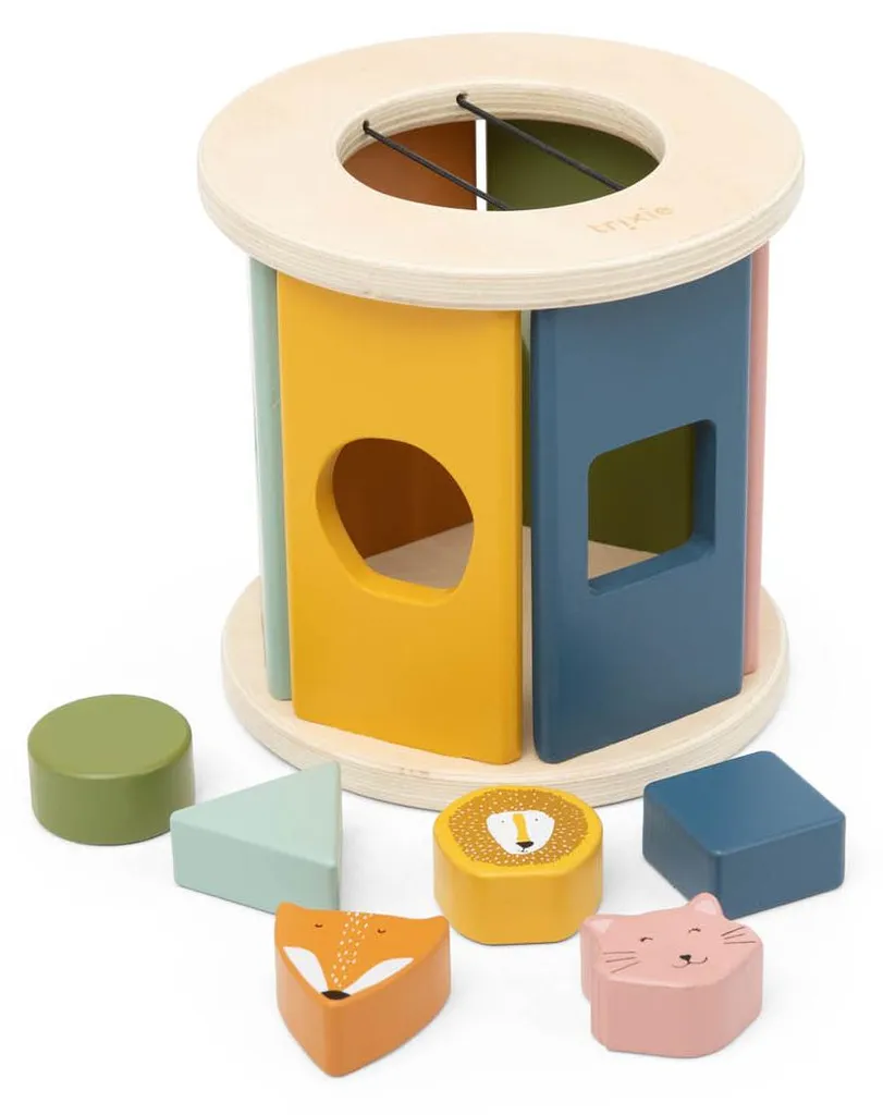 Trixie Houten Vormenrol : Rouleau à formes en bois éducatif multicolore