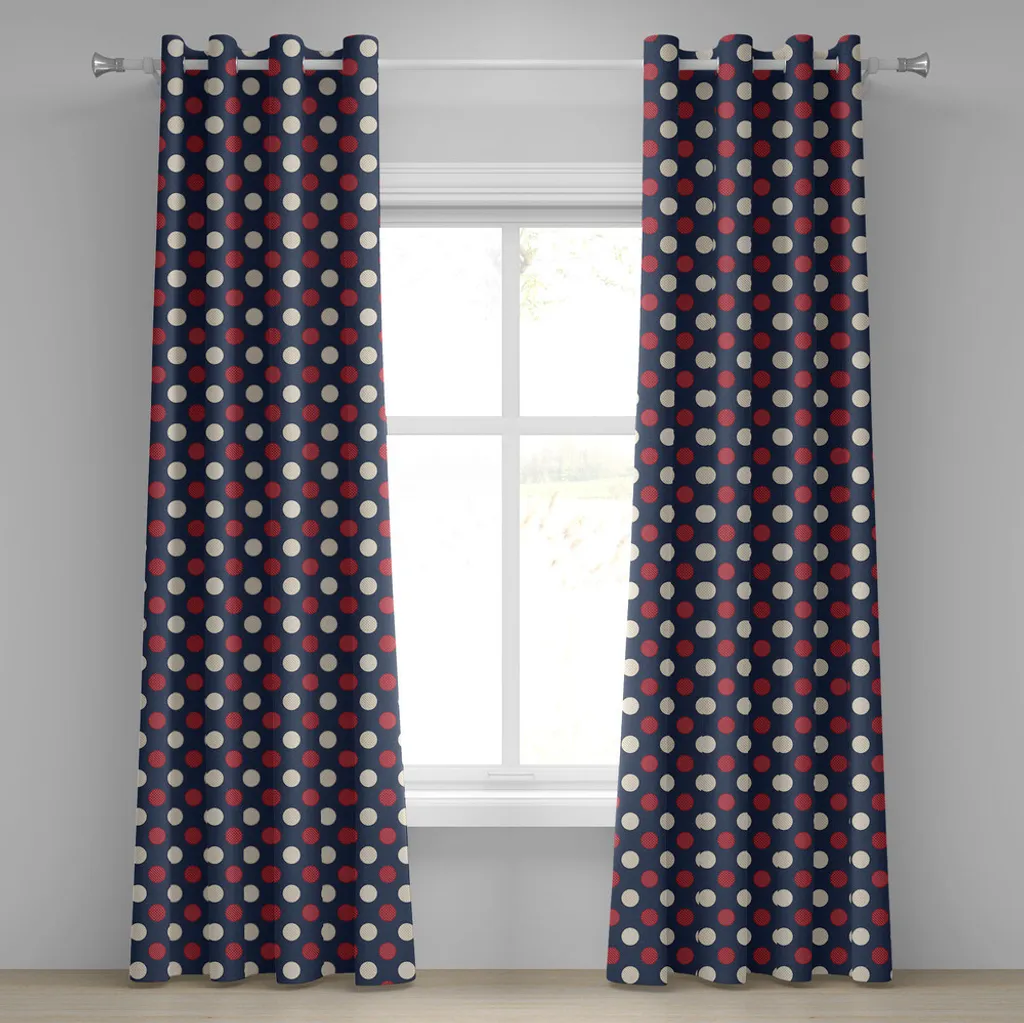 Paire de rideaux pour chambre d'enfant bleu nuit et corail 280 x 175 cm