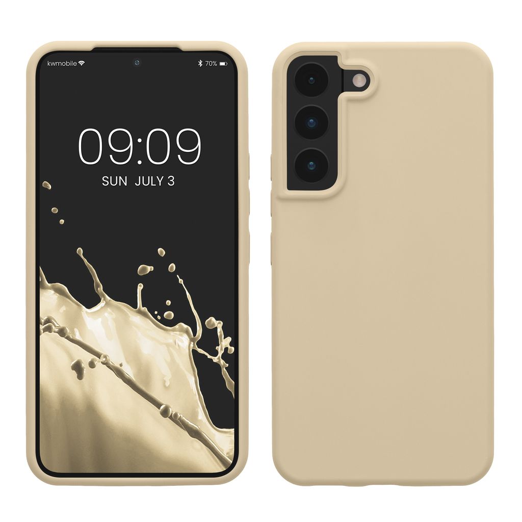 kwmobile Schutzhülle kompatibel mit Samsung S22 Hülle - Silikon Case Handyhülle S22 - Handyhülle Samsung S22 weiche Oberfläche - kabelloses La...