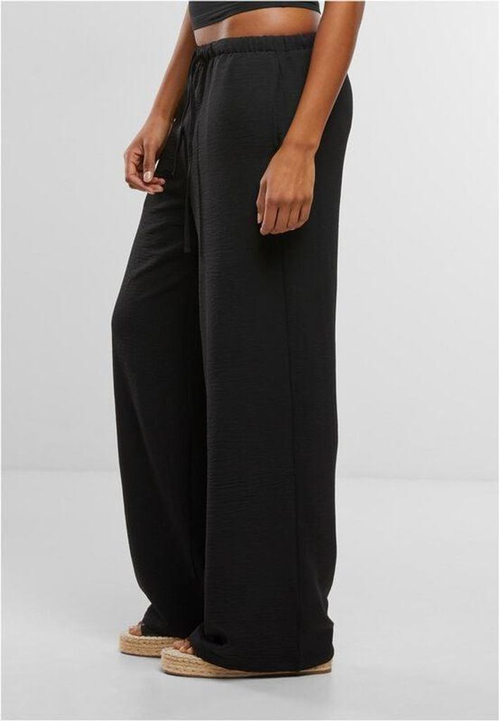 Urban Classics Stoffhose Damen Ladies Structured Wideleg Pants schwarz M