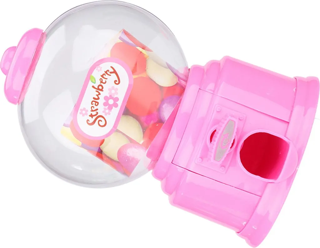 Mini Distributore Caramelle Vintage Rosa - Regalo Bimbi con Salvadanaio