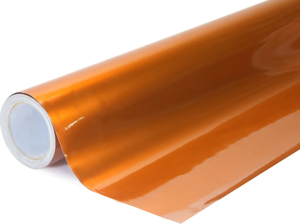 Protection carrosserie orange métal brillant 152x1000cm covering