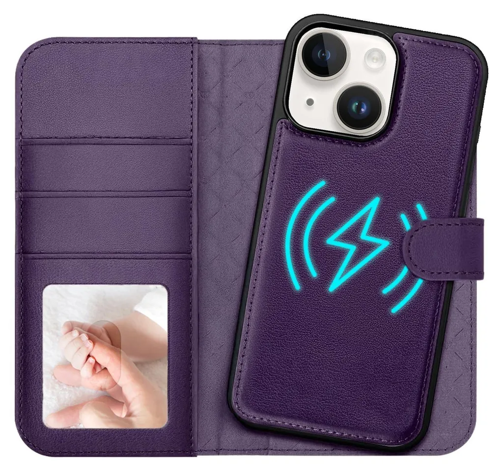 UEEBAI Custodia per iPhone 14 6.1 inch, Portafoglio in Pelle PU