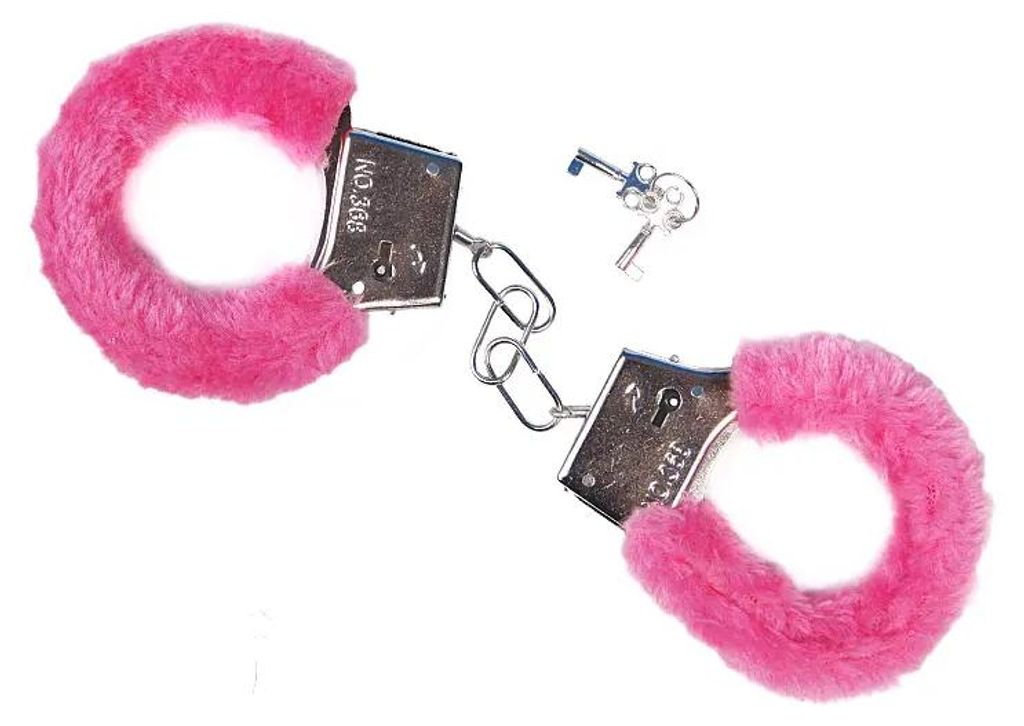 Plüsch-Handschellen feurig Rosa Produktbild 