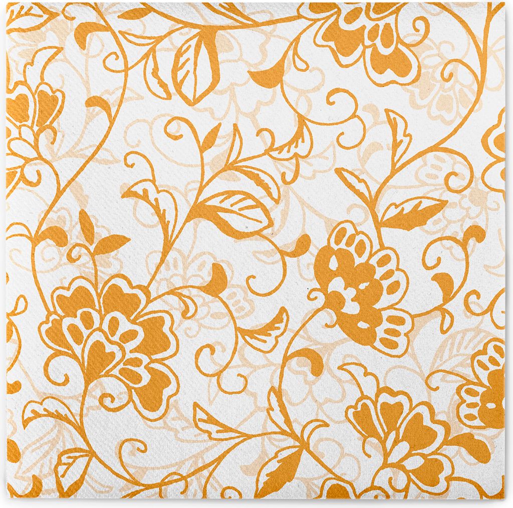 Sovie HOME Serviette Liv in Terrakotta aus Linclass Airlaid 40 x 40 cm, 12 Stück - Floral Blumen