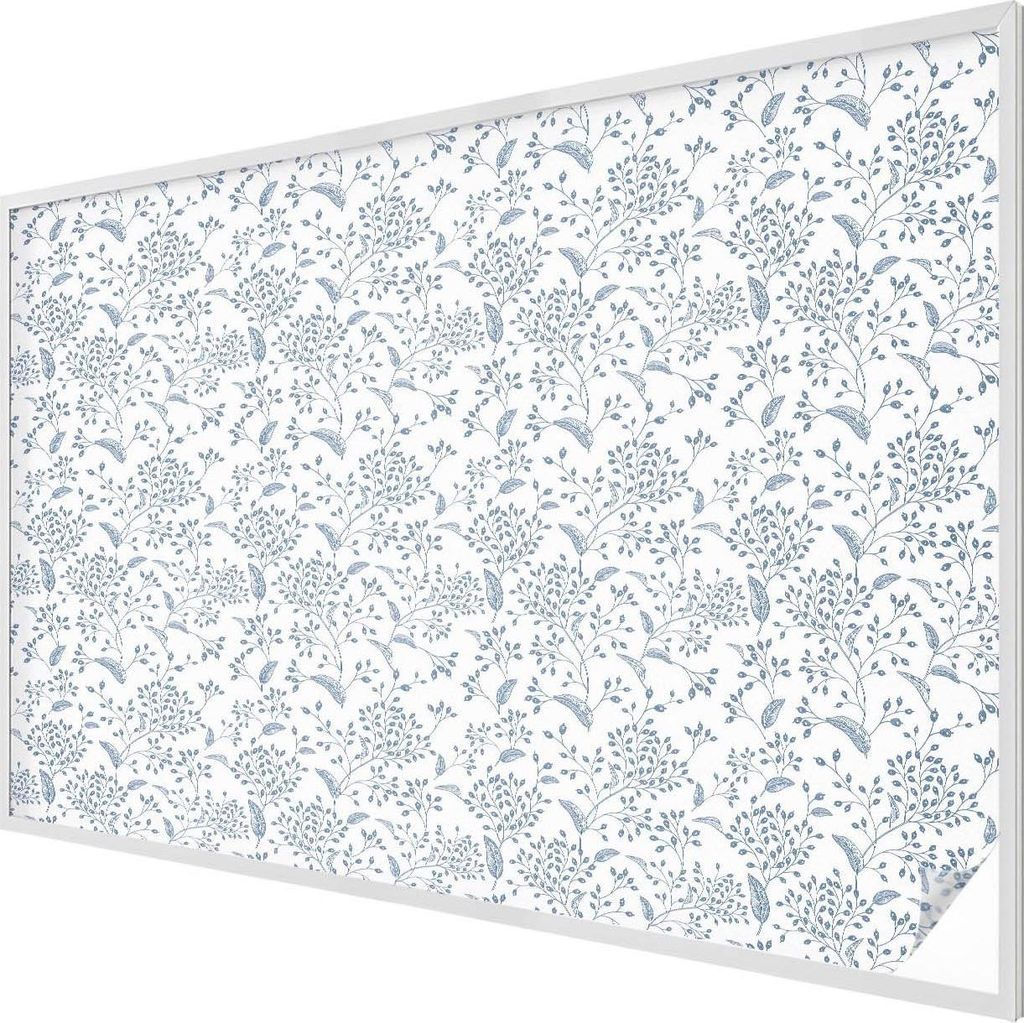 Buntglas Fensterfolie – 146x200 cm – Stained-Glass Design – blickdichte dekorative Sichtschutzfolie – selbstklebend, UV-Schutz – Pflanzen...