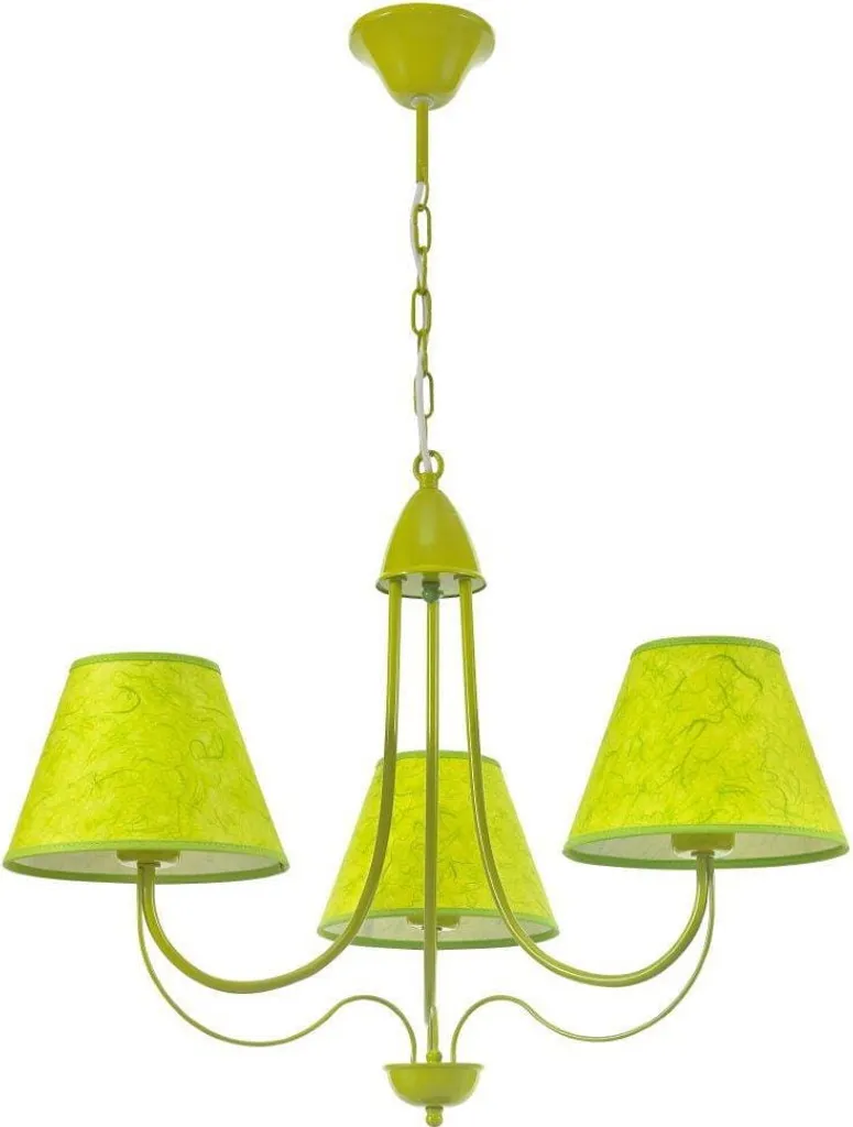 Lustre Juve Jaune Lampex 3xE14 40W en Métal Robuste 75x55x55 cm IP20