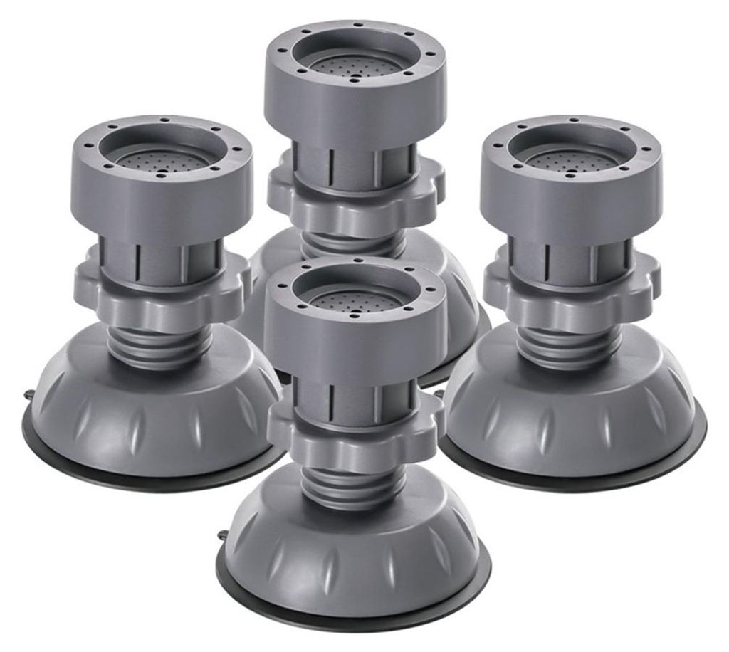 INF Verstellbare ABS-Füße 10x10x6.5cm für Waschmaschine und Trockner 4er
