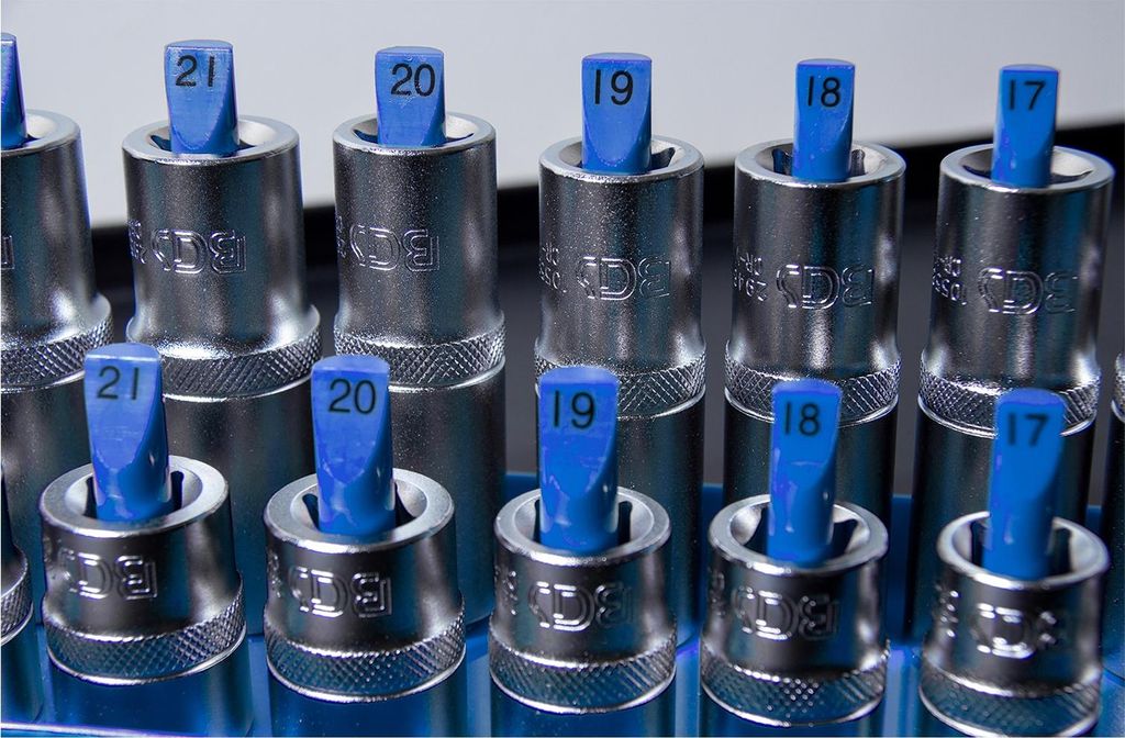 BGS 67158 Steckschlüssel-Halter – 3-tlg. Set Für 1/4", 3/8" Und 1/2" Einsätze