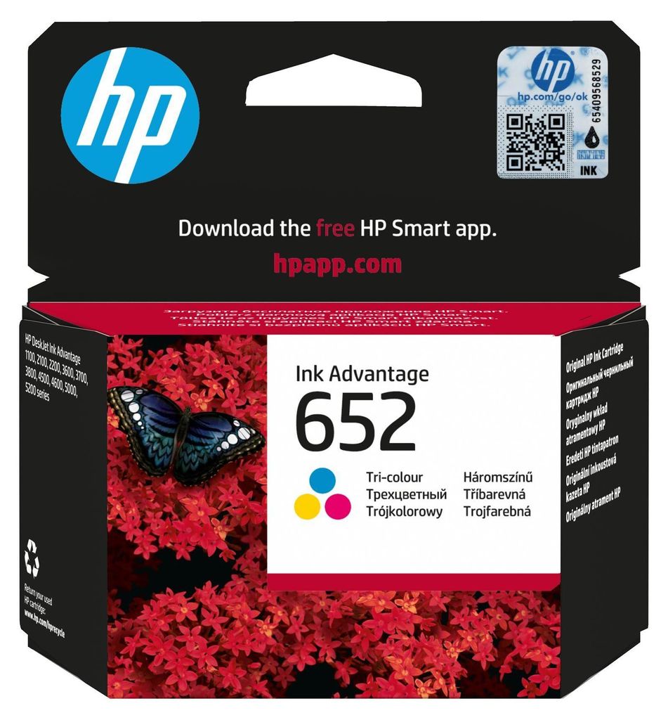 HP 652 - Couleur (Cyan, Magenta, Jaune) - Original Image du produit 