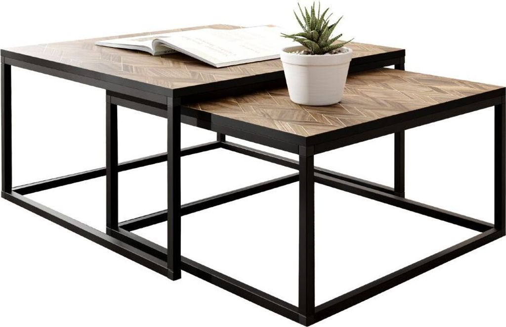 KIER FURNITURE LOFTI Couchtisch 2er Set Beistelltisch Tisch - Art Deco