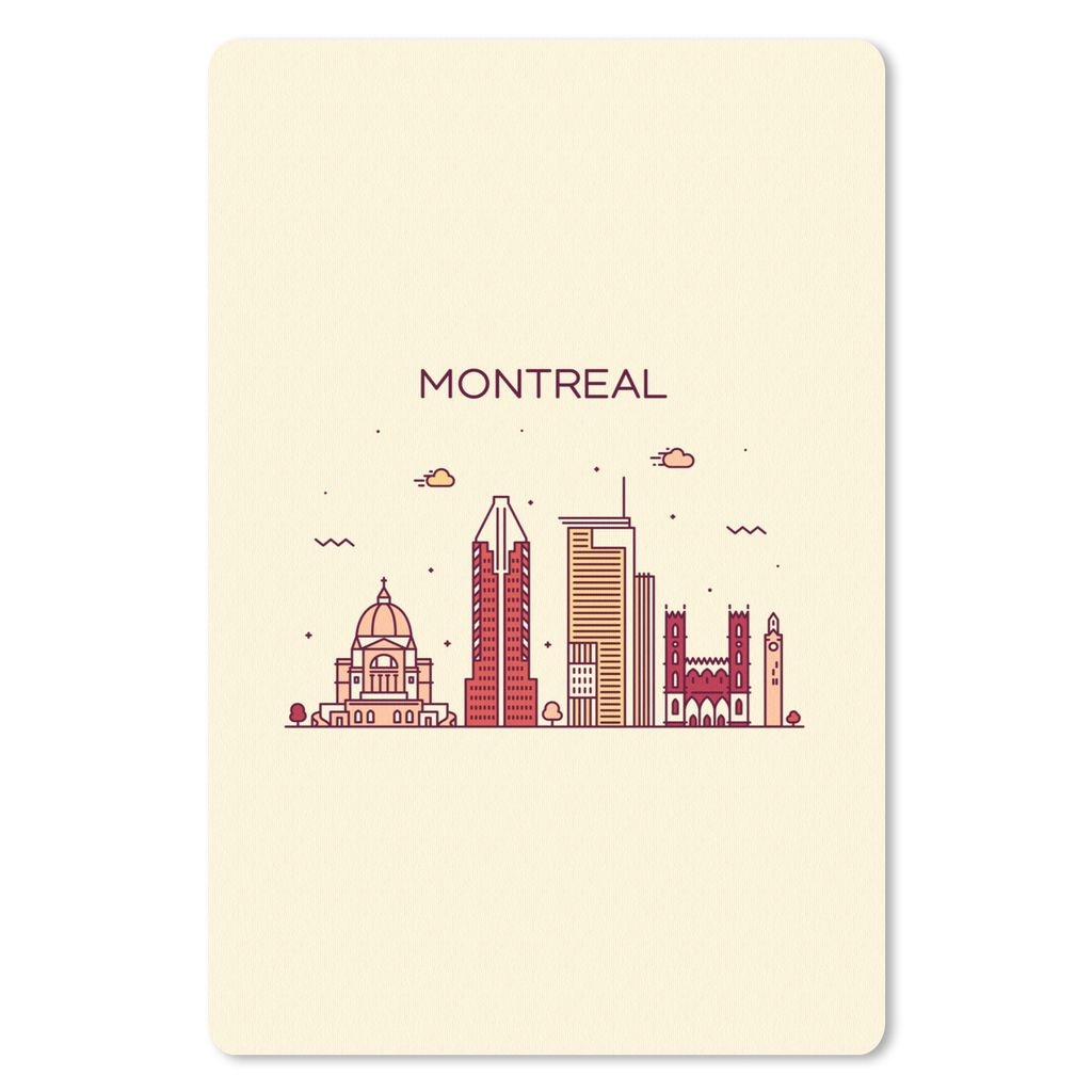 MuchoWow Mauspad Mousepad Montreal - Kanada - Skyline 18x27 cm - Mousepads - Maus Mat - Pad - Mausunterlage