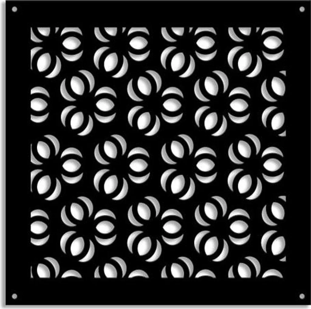 Divisorio Design ELLISSE Nero PVC 73x73 - Pannello Decorativo Parete