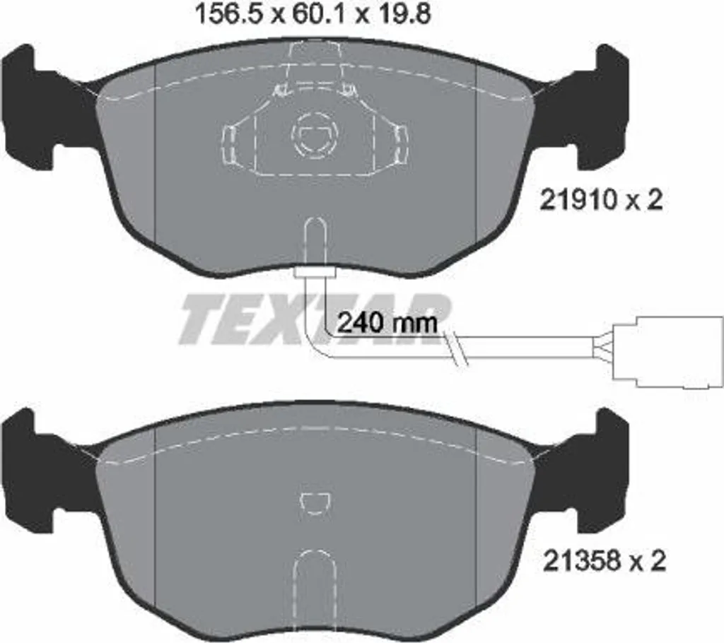 Plaquettes de Frein TEXTAR 2191003 Haute Friction pour Mondeo 1022078