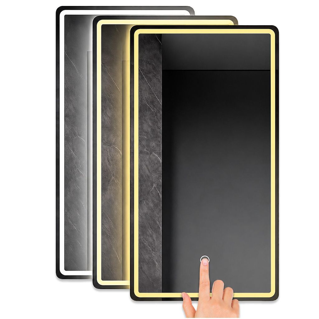 LED koupelnové zrcadlo 50 × 70 cm, dotykové, stmívatelné, 3 Obrázek produktu 