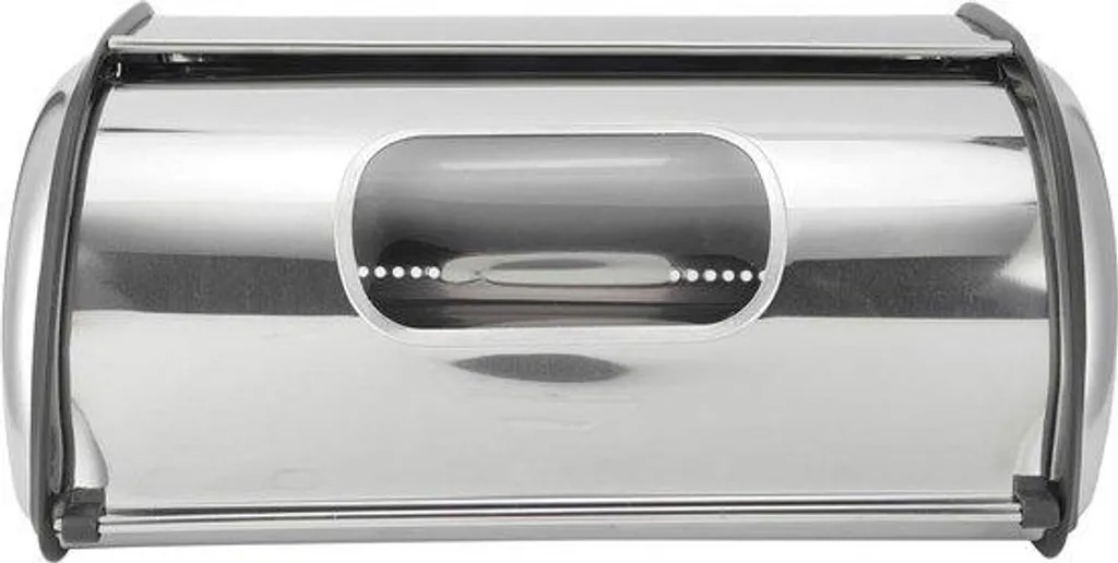 Boîte de conservation pain et viennoiseries en acier gris 15x34x23,5cm