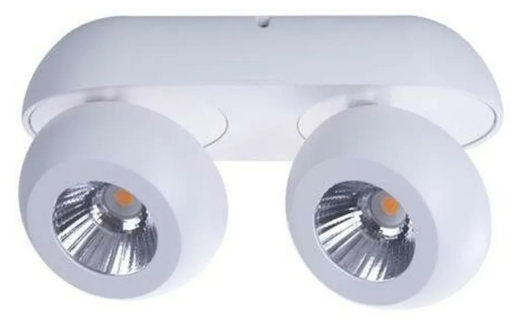 Éclairage de cuisine et salon : spot de plafond blanc OJOS 2 WH double