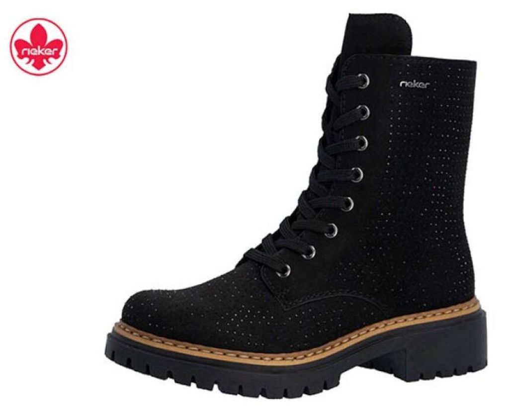 Botki damskie Rieker, model 72609-00, kolor: czarny Zdjęcie produktu 