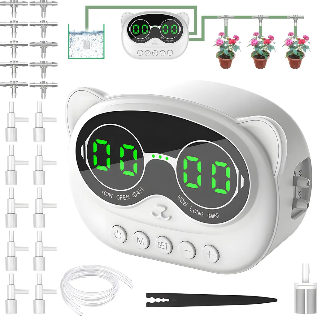 Kit d'arrosage goutte à goutte programmable avec écran LED de contrôle - 5