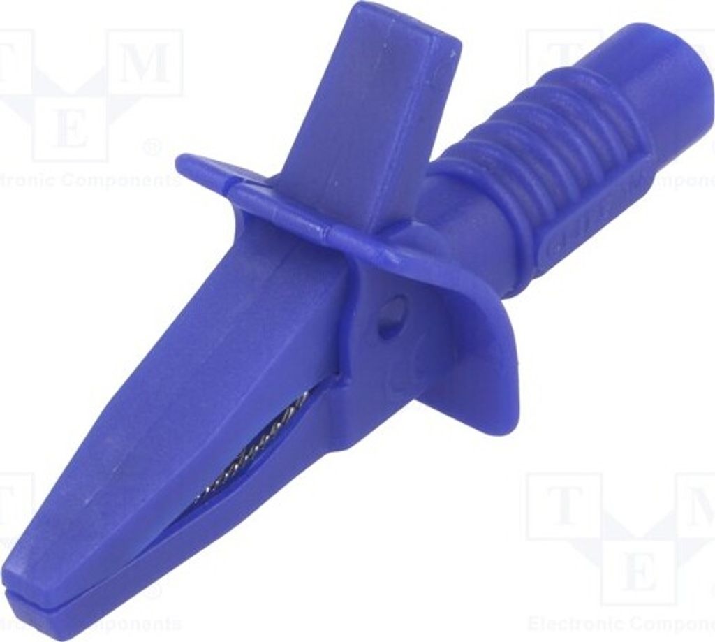 1x Krokodilklemme blau max.25mm 10A Anschlüsse: 4mm Buchse FCR7943 Krokodilklemme