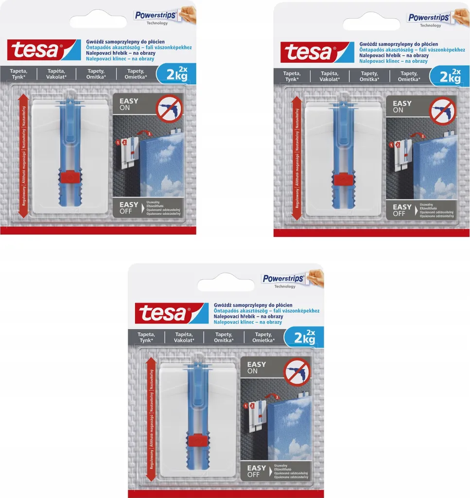 Fixation Murale Tesa : Stop aux Trous dans le Papier Peint - 2x2kg