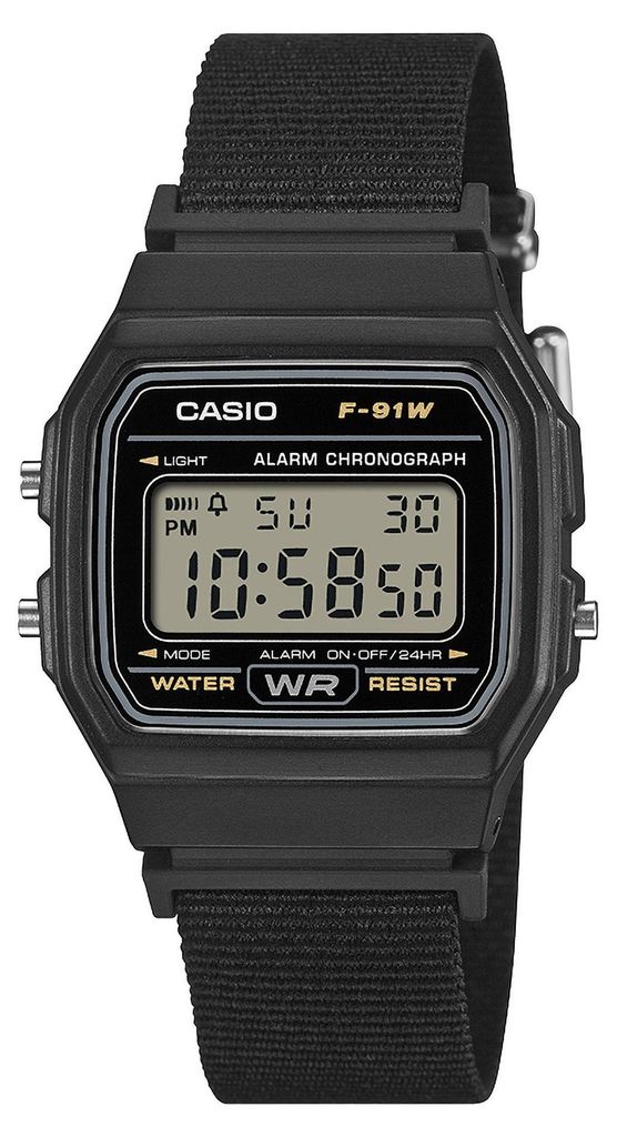 Casio Armbanduhr F-91WF-1AEF digital mit Textilarmband Produktbild 