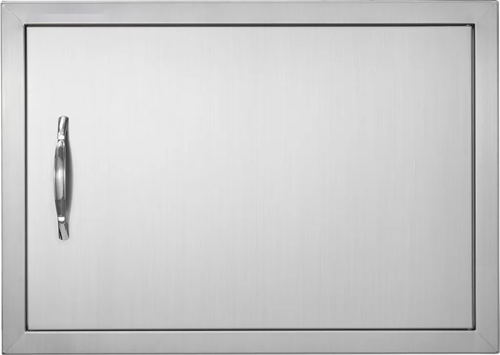 Porte extérieure pour îlot de barbecue encastrable verticale en inox