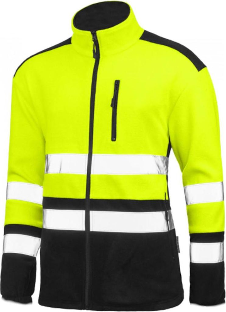 Waarschuwingsvest van fleece met 3 zakken, 300 g/m², Productafbeelding 