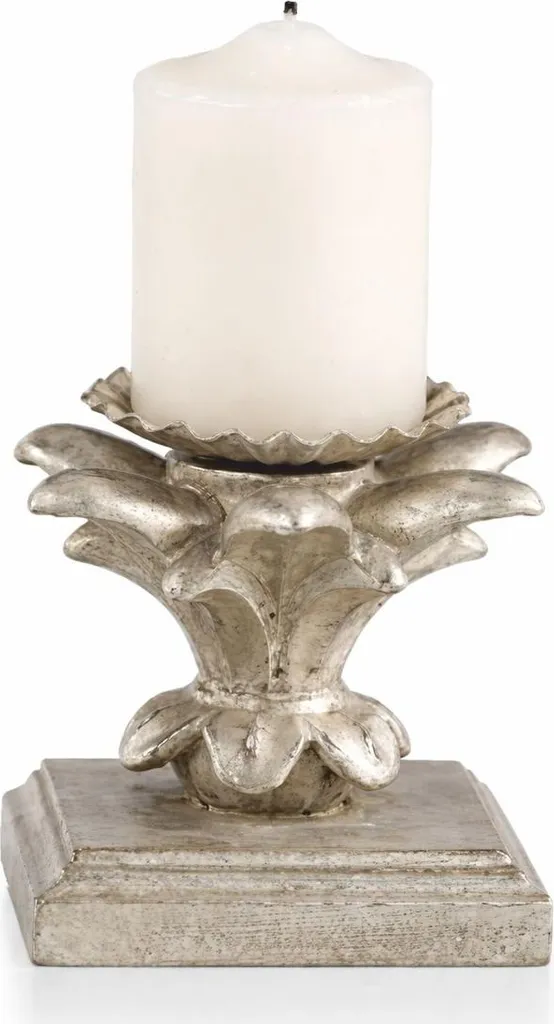 Chandelier Baroque Argent Antique 9 cm : Le Luxe Italien pour Petit Espace