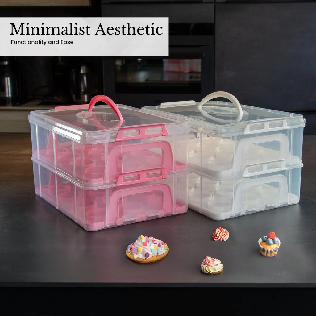 Mallette de transport pour cupcakes et pâtisseries - Idéal pour fêtes - 7