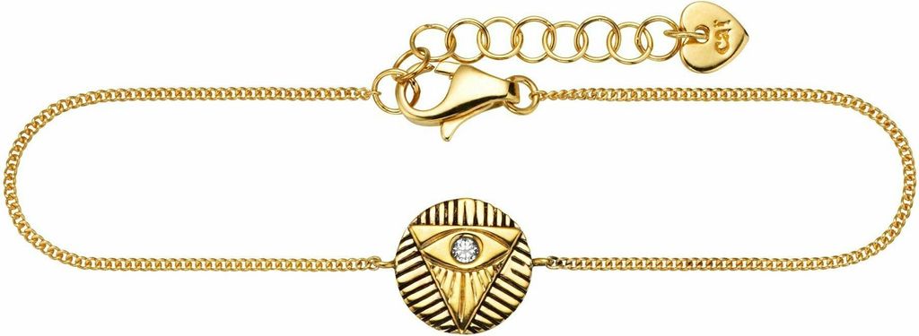cai Armband 925/- Sterling Silber 15+3cm gelb Zirkonia weiß 135260139-18