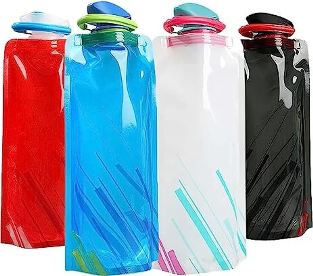 4 Borracce Pieghevoli Salvaspazio 700ml - Gear Essenziale per Backpacking