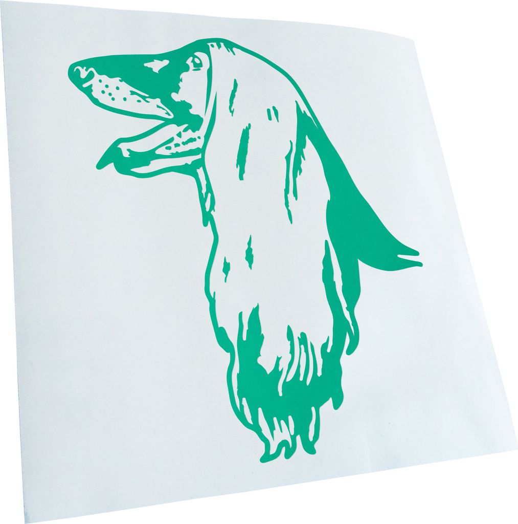 Kiwistar - Autoaufkleber - Afghan Hound Hund - Türkis - 60x50cm - Aufkleber für Auto, Laptop, Fahrrad, LKW, Motorrad mehrfarbig JDM Decal Racing