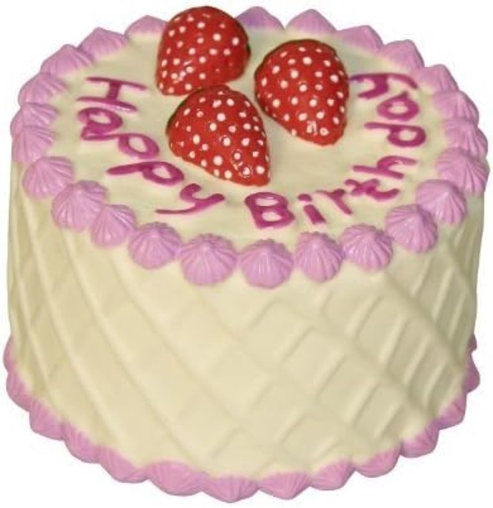 Geburtstagskuchen Hundespielzeug, 10 cm (Farbe kann variieren)