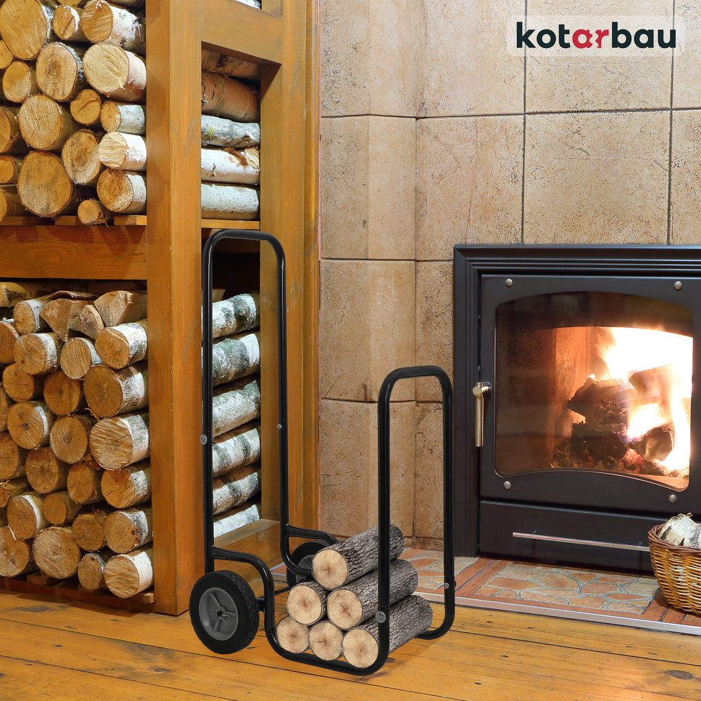 KOTARBAU® Kaminholzwagen mit Rädern Holzwagen 102 x 54 x 41 Produktbild 2