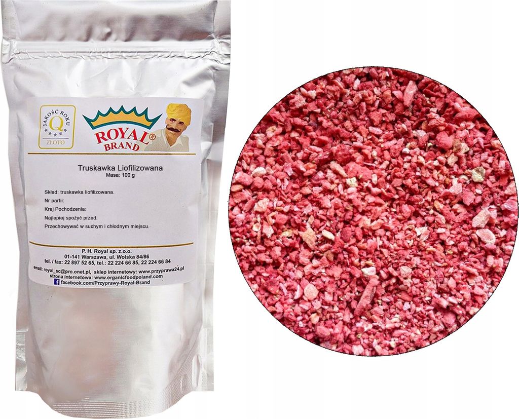 Grys LIOFILIZOWANE TRUSKAWKI Liofilizowane truskawki Zdjęcie produktu 