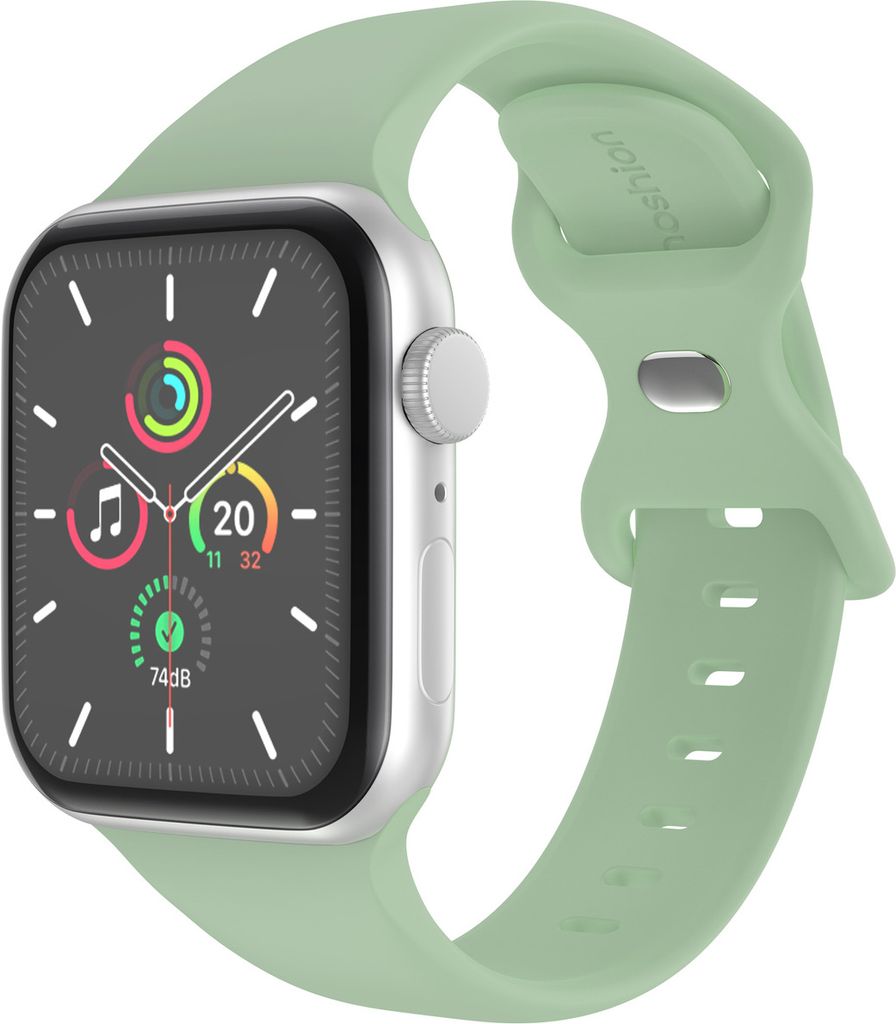 imoshion Silikon-Armband+ für Watch Series 1 t/m 11 / SE / Ultra (44/45/46/49 mm) - Größe M/L - Pistachio