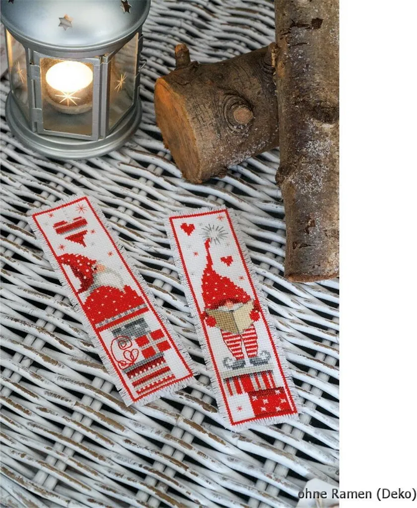 Kit Segnalibri Punto Croce Vervaco Wichtel | Set 2 Pezzi Aida 14ct