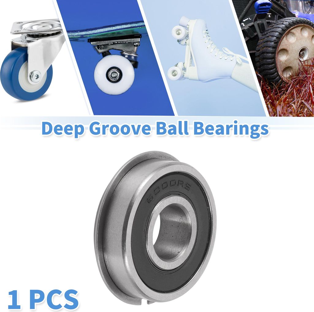 6000NR2RS Rillenlager Kugellager 10x26x8mm P0 Doppelte Gummi Dichtung Geschmierte Lager 1Stk Auto Scooter Skater Rad Universell Silber Ton Schwarz