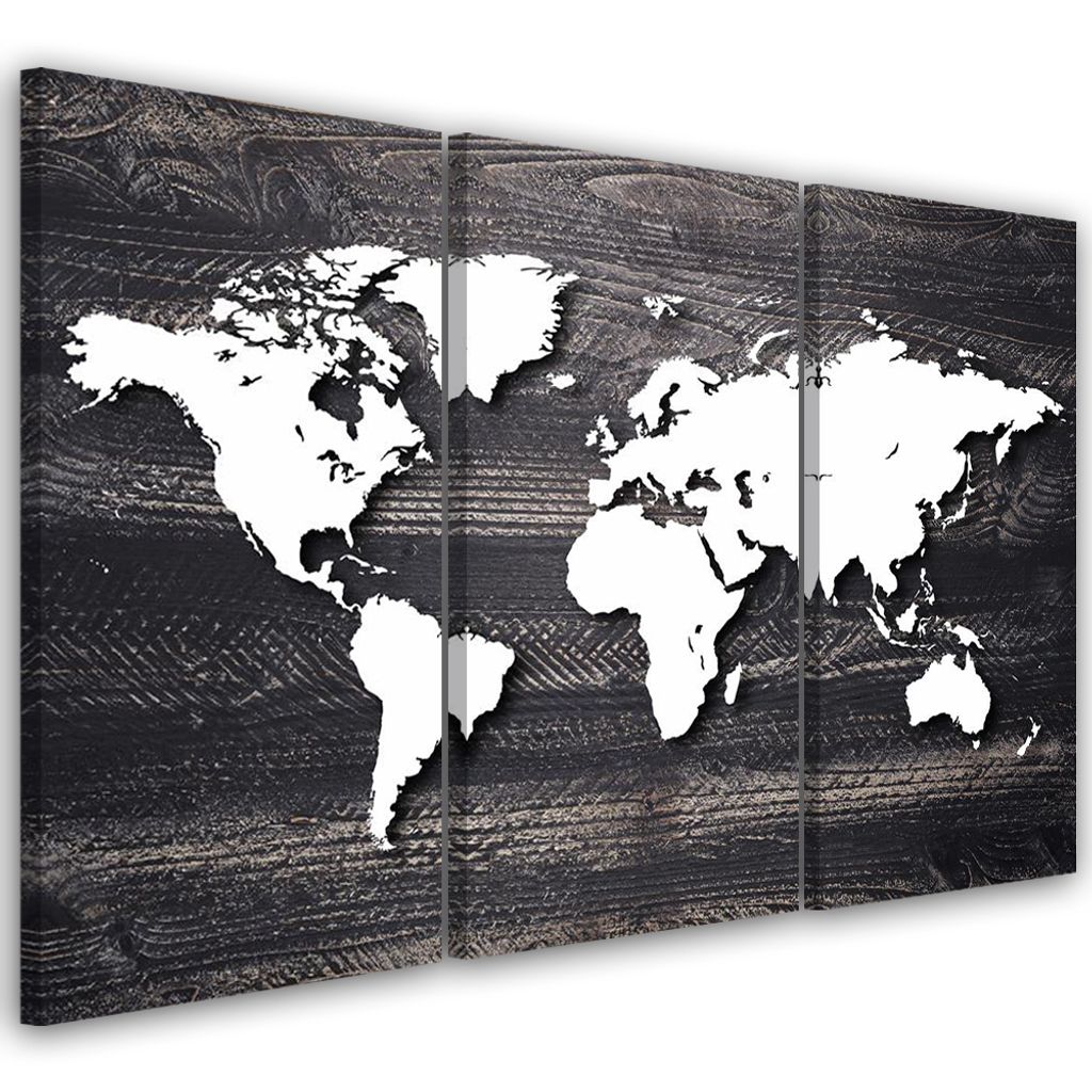 Triptychon auf leinwand abstraktionen - schwarz und weiß 150x100 cm Feeby grau wandbild bereit zum aufhängen